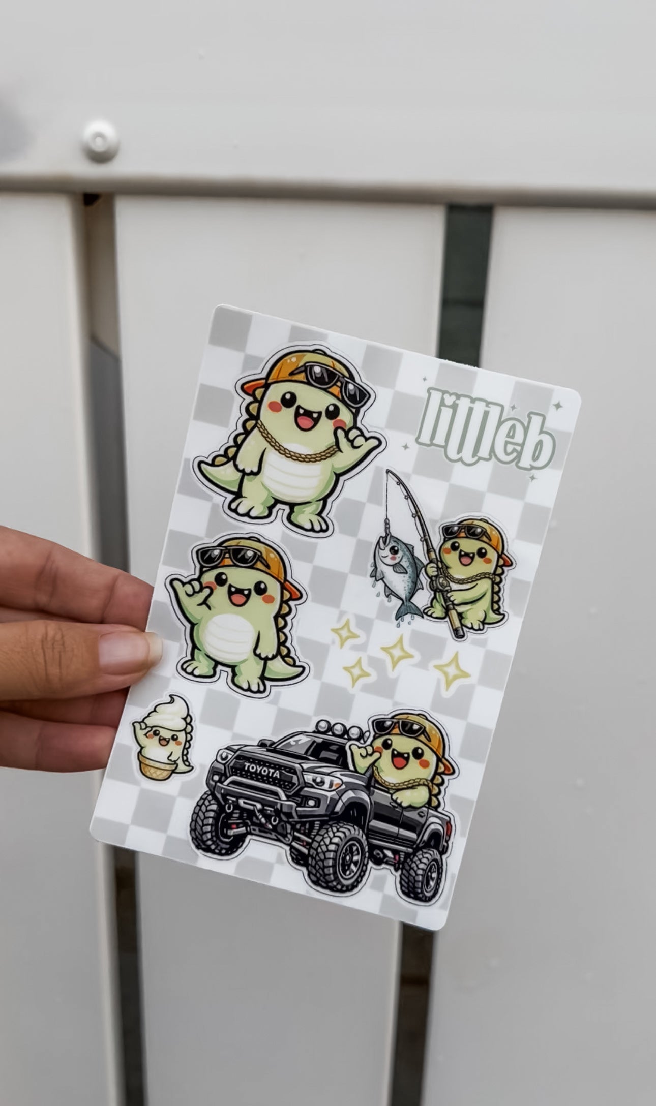 Shaka Dino Sticker Sheet π¦β¨