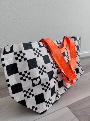Checkered Bebeh bucha - Neon Orange