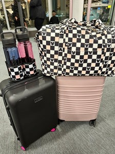 DUFFLE IN PINK CHECKERED VIBES *READY TO SHIP