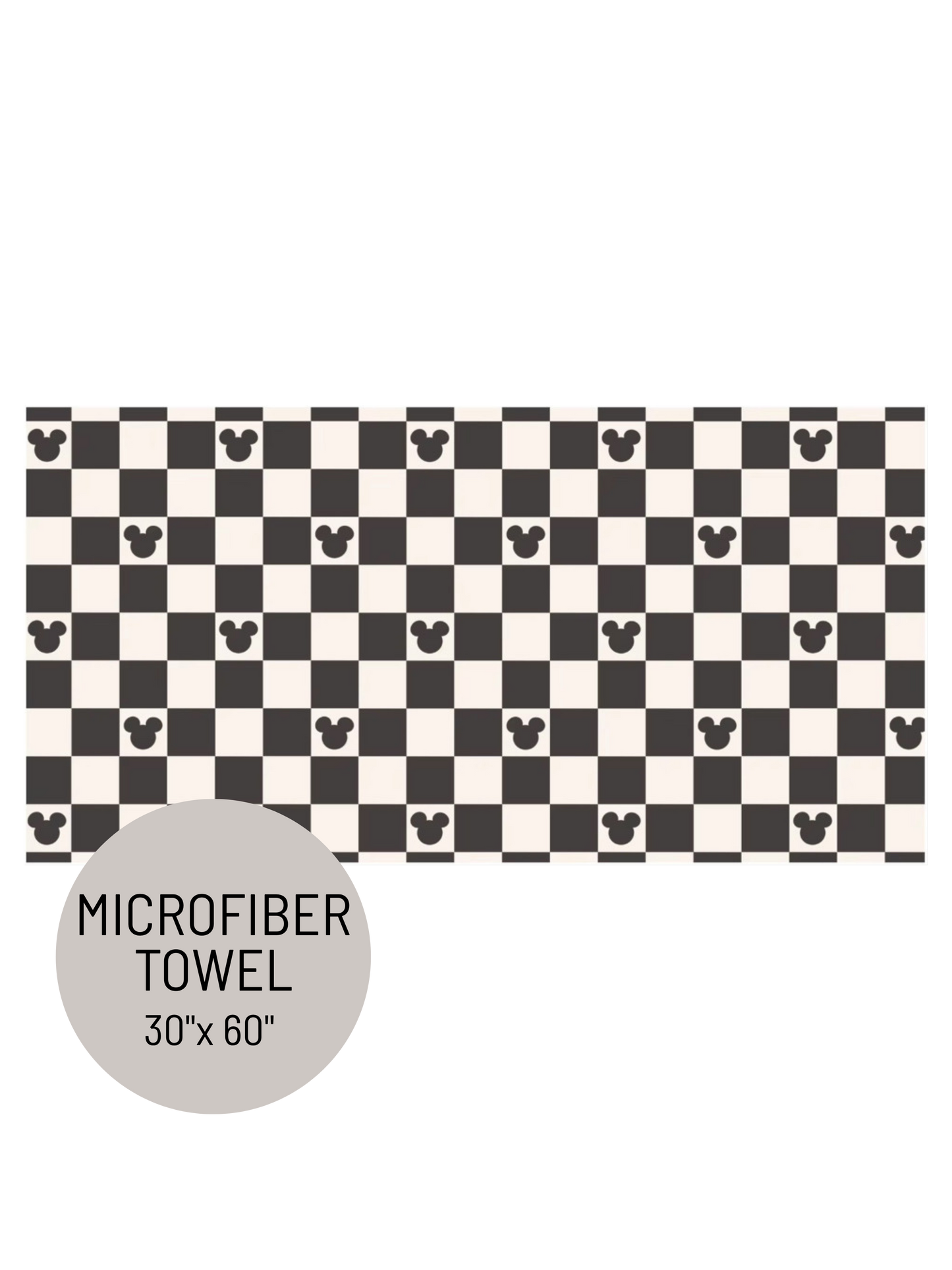 Mouse Check Beach Towel