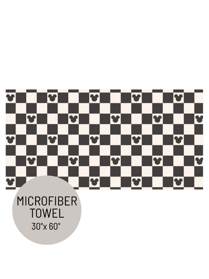 Mouse Check Beach Towel