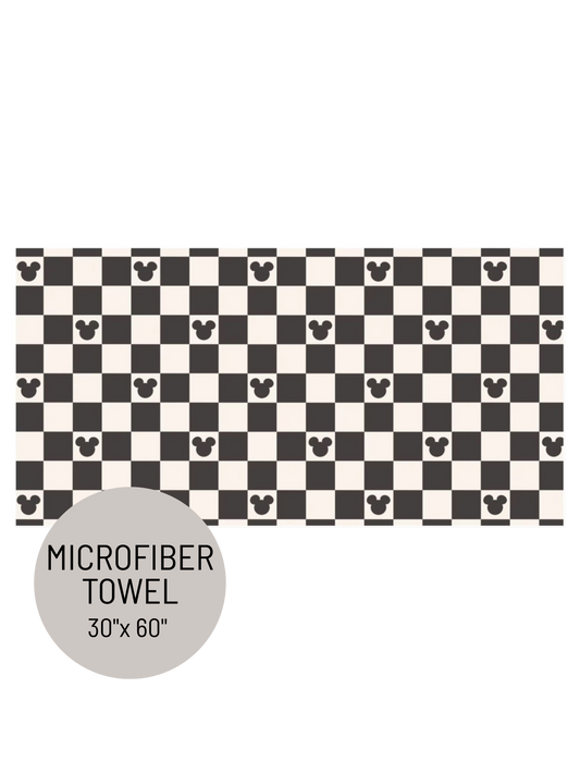 Mouse Check Beach Towel