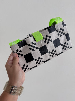 Checkered Bebeh bucha - Neon Green