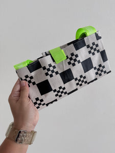 Checkered Bebeh bucha - Neon Green