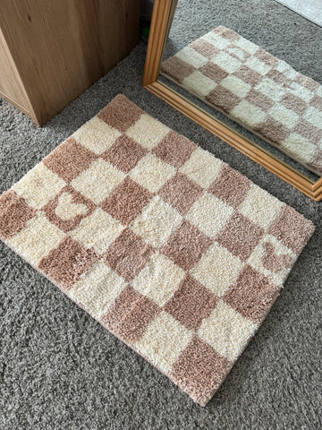 NUDE CHECKERED MAT *READY TO SHIP