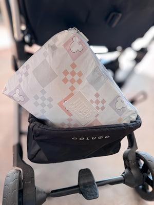 INSULATED COOLER POUCH IN PASTEL CHECKERED