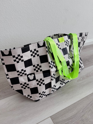 Checkered Bebeh bucha - Neon Green