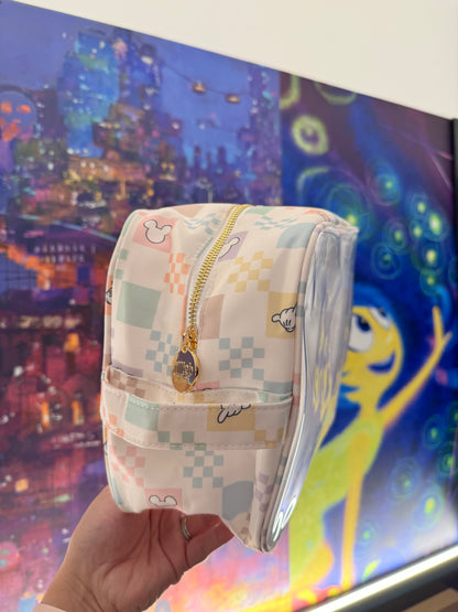 PASTEL CHECKERED JUMBO CLEAR BAG