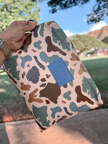 INSULATED COOLER POUCH with straps and zipper | NEUTRAL CAMO