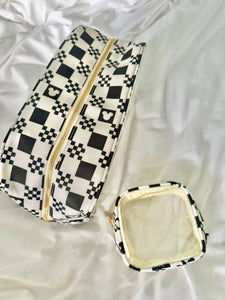 BLACK MOUSE CHECKERED JUMBO CLEAR BAG