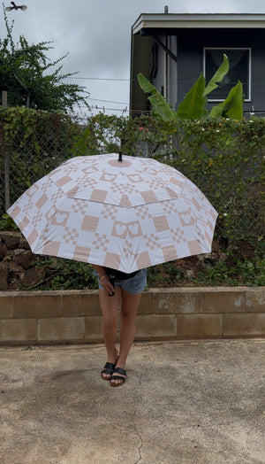 NUDE CHECKERED UMBRELLAS