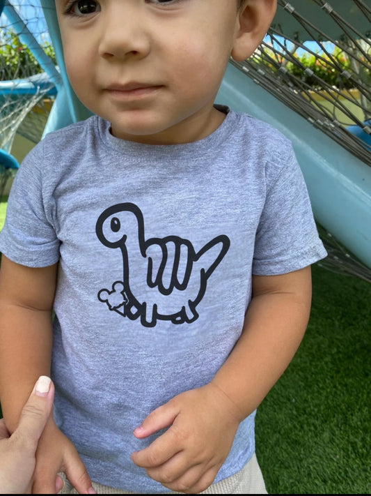Shaka Dino Tshirt in Grey