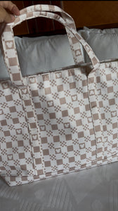 NUDE MOUSE CHECKERED TOTE