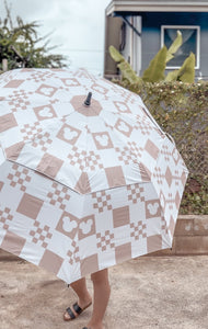 NUDE CHECKERED UMBRELLAS