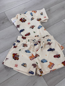 C A R S  SHIRT AND SHORTS SET