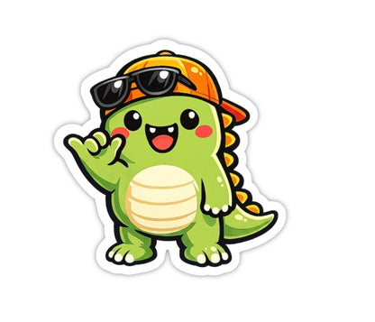 Shaka Dino Vinyl Sticker 🦖