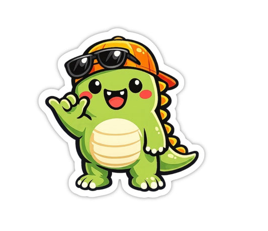 Shaka Dino Vinyl Sticker 🦖